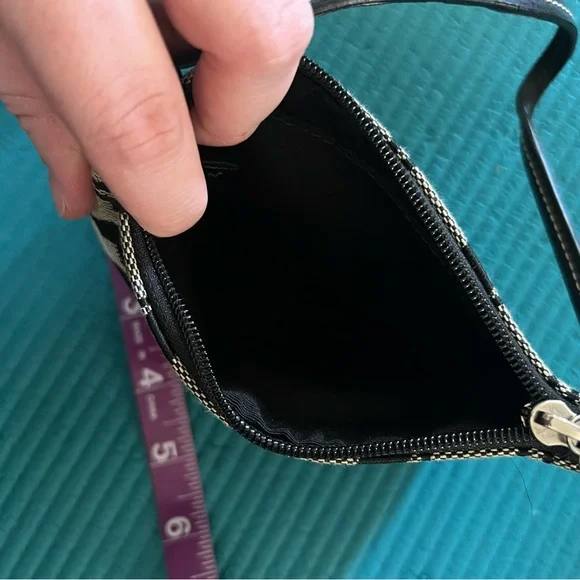 Coach Black and Gray Monogram Wristlet - Picture 3 of 3